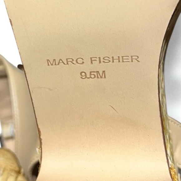 🌻NEW Marc Fisher Boho Steel Raffia Block Heel Sandal Size 9.5 - Picture 9 of 10